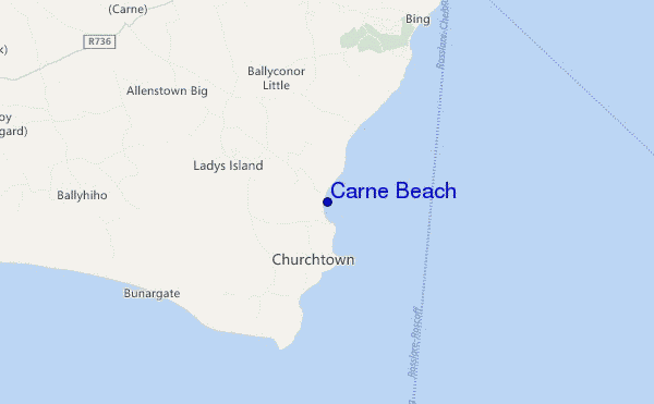 carte de localisation de Carne Beach