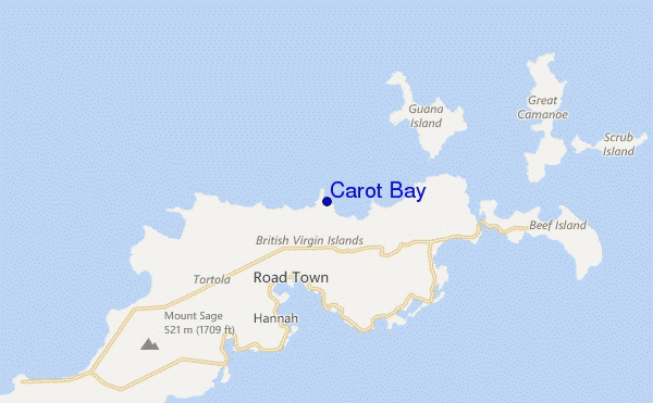carte de localisation de Carot Bay