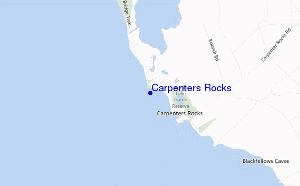 carte de localisation de Carpenters Rocks