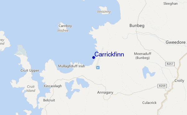 carte de localisation de Carrickfinn