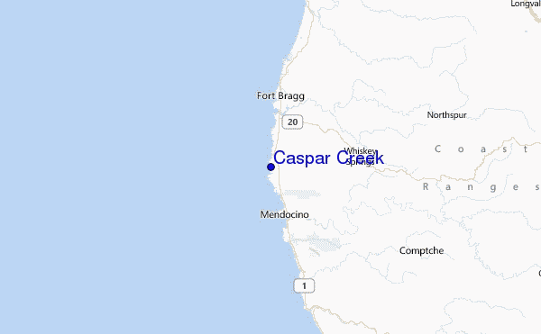 Caspar Creek Location Map