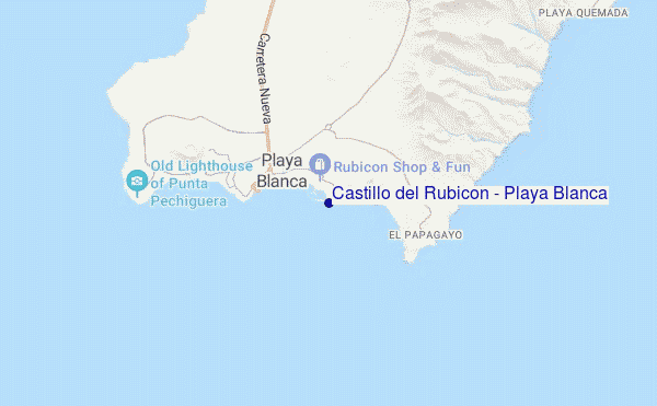 carte de localisation de Castillo del Rubicón - Playa Blanca