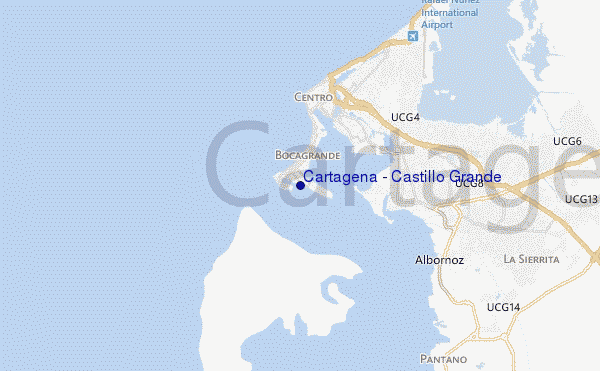 carte de localisation de Cartagena - Castillo Grande