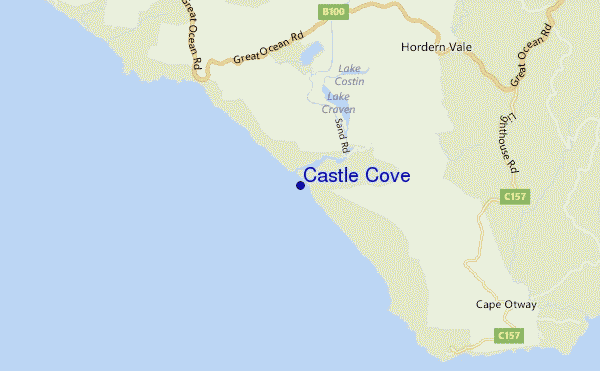 carte de localisation de Castle Cove