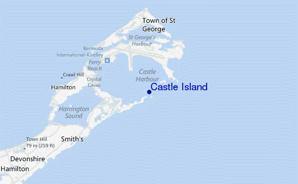 carte de localisation de Castle Island