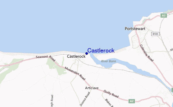 carte de localisation de Castlerock