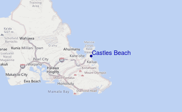 Castles Beach Location Map