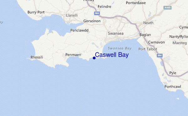 Caswell Bay Location Map