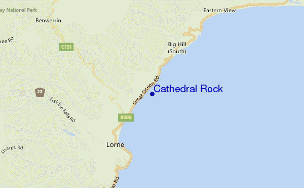 carte de localisation de Cathedral Rock