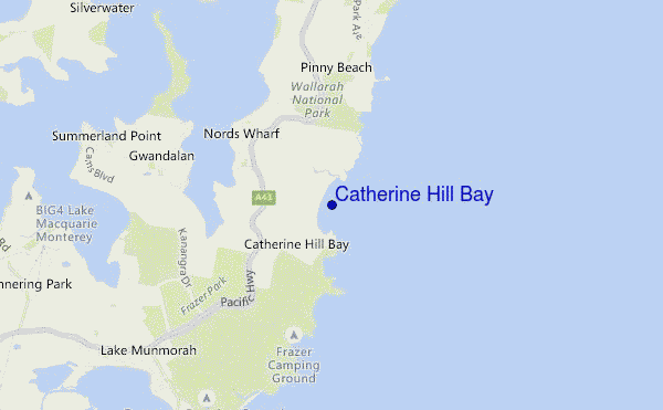 carte de localisation de Catherine Hill Bay