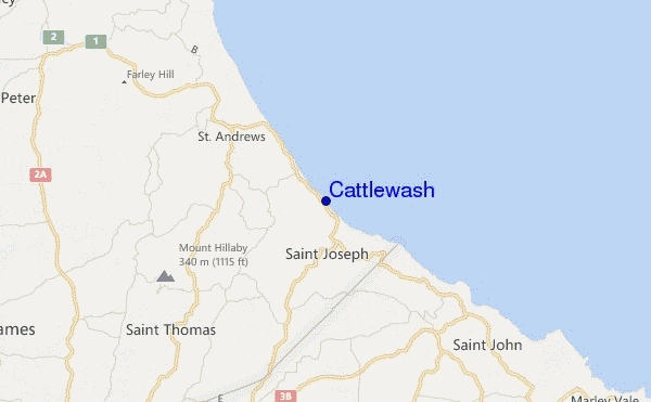 carte de localisation de Cattlewash