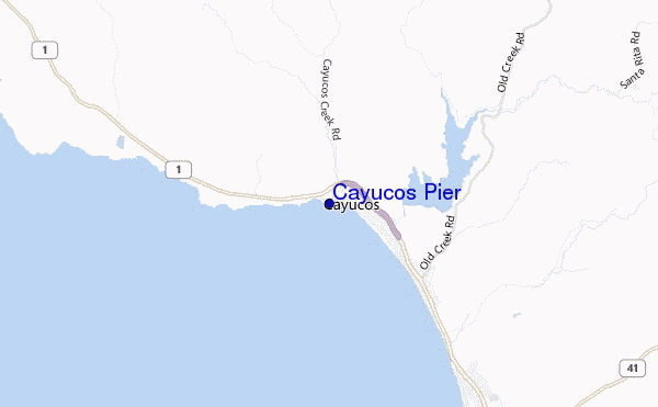 carte de localisation de Cayucos Pier