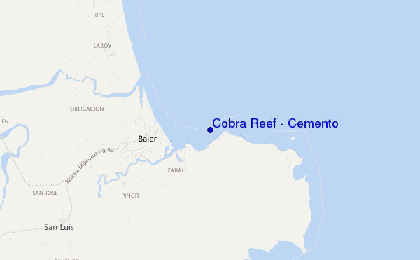 carte de localisation de Cobra Reef - Cemento