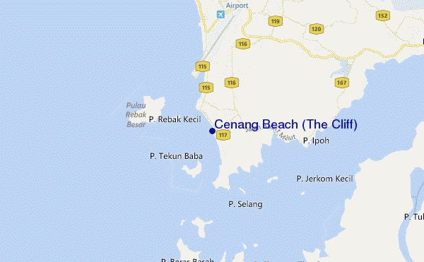 carte de localisation de Cenang Beach (The Cliff)