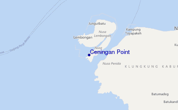 carte de localisation de Ceningan Point