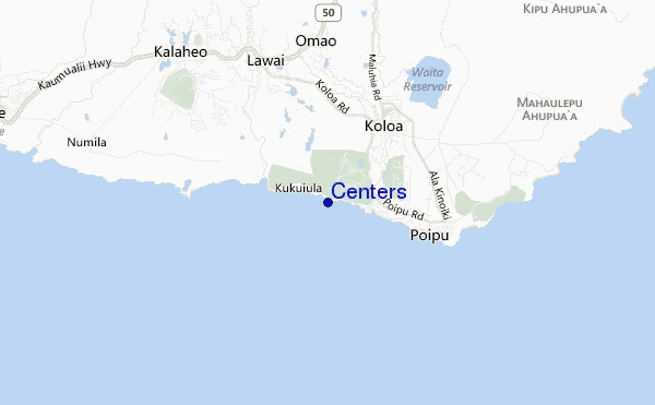 carte de localisation de Centers