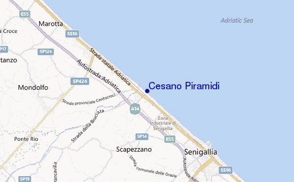 carte de localisation de Cesano Piramidi