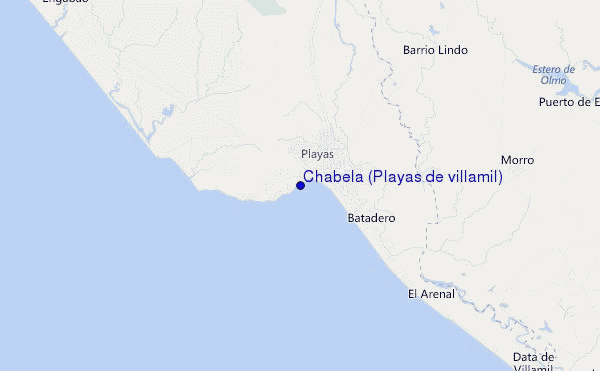 carte de localisation de Chabela (Playas de villamil)