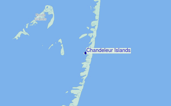 carte de localisation de Chandeleur Islands