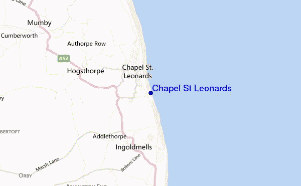 carte de localisation de Chapel St Leonards