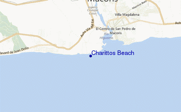 carte de localisation de Charittos Beach