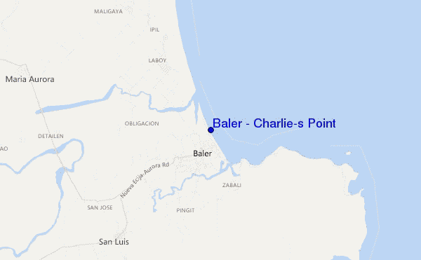 carte de localisation de Baler - Charlie's Point