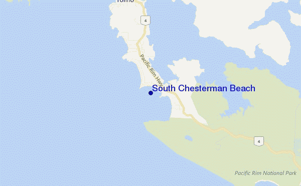 carte de localisation de South Chesterman Beach