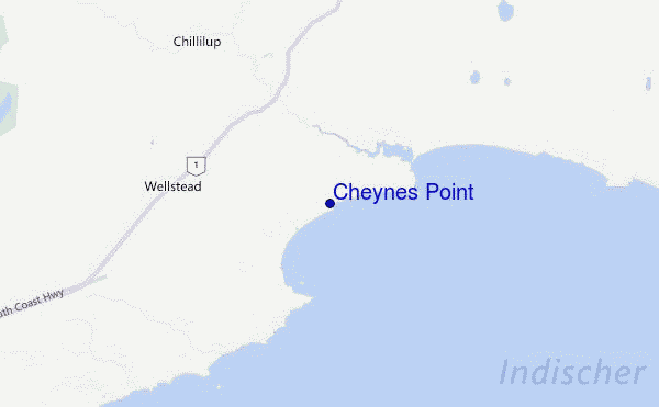 Cheynes Point Location Map