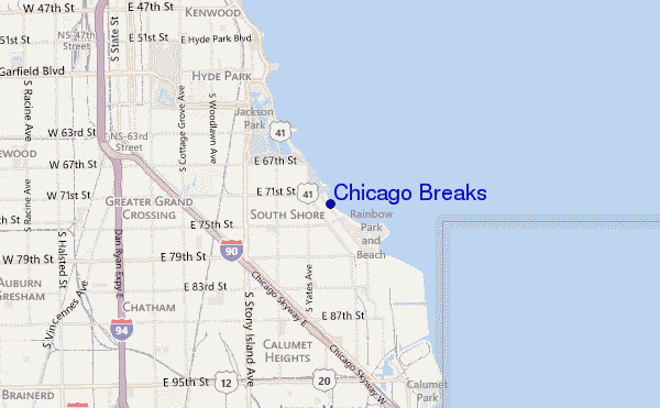 carte de localisation de Chicago Breaks
