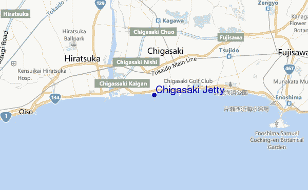 carte de localisation de Chigasaki Jetty