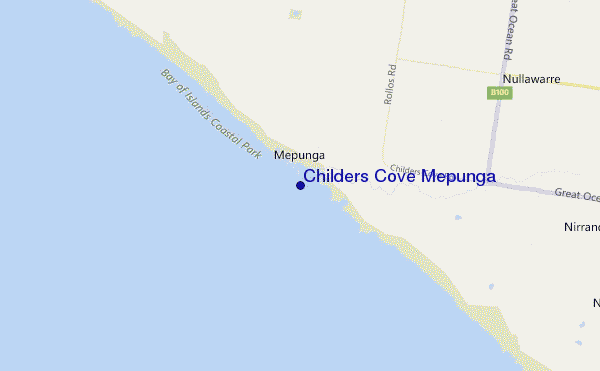 carte de localisation de Childers Cove Mepunga
