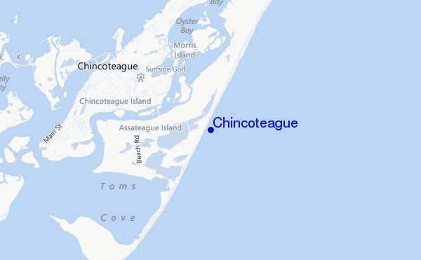 carte de localisation de Chincoteague