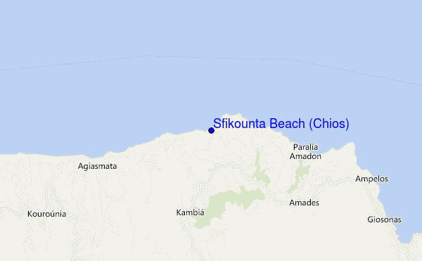 carte de localisation de Sfikounta Beach (Chios)