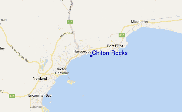 carte de localisation de Chiton Rocks