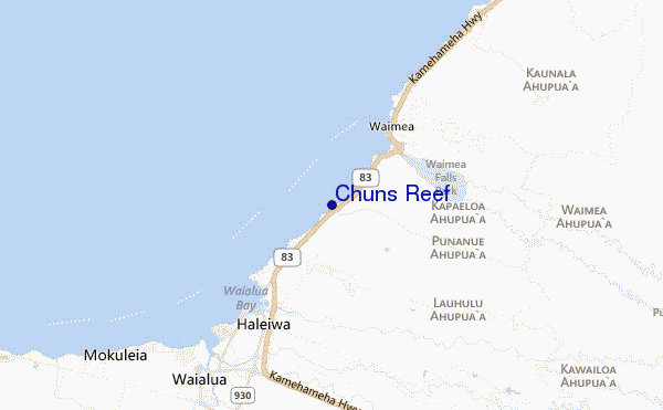 carte de localisation de Chuns Reef