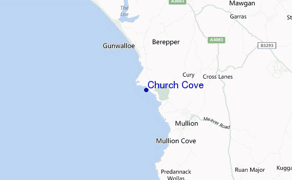 carte de localisation de Church Cove