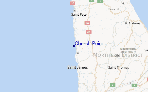 carte de localisation de Church Point