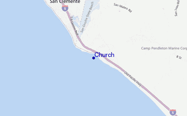 carte de localisation de Church