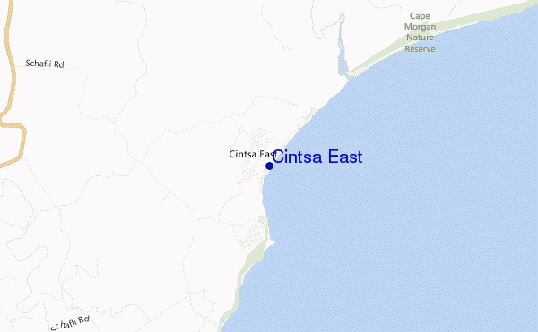 carte de localisation de Cintsa East