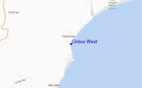 carte de localisation de Cintsa West