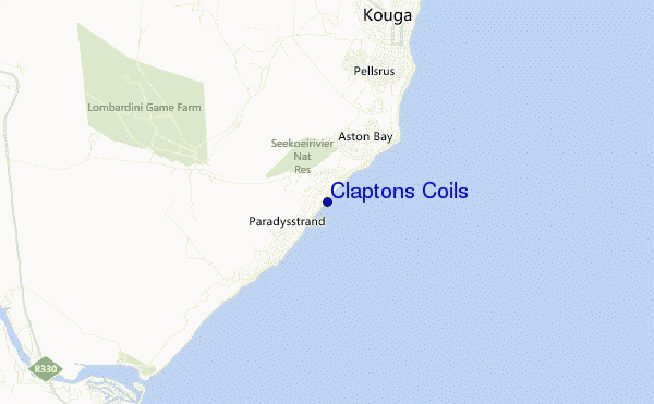 carte de localisation de Claptons Coils