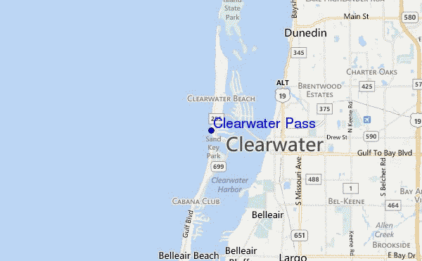 carte de localisation de Clearwater Pass