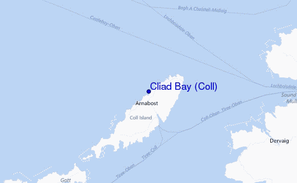 Cliad Bay (Coll) Location Map
