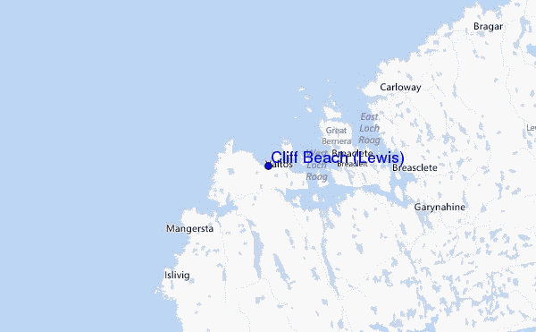 Cliff Beach (Lewis) Location Map