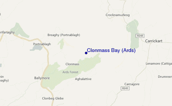 carte de localisation de Clonmass Bay (Ards)