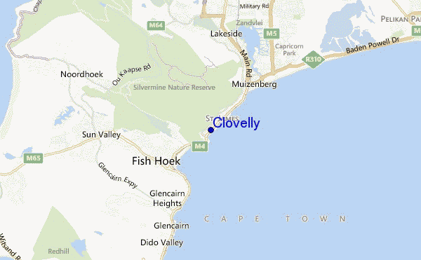 carte de localisation de Clovelly