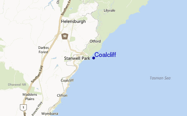 carte de localisation de Coalcliff