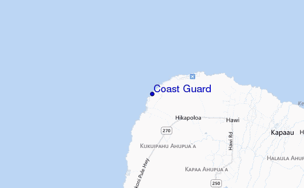 carte de localisation de Coast Guard
