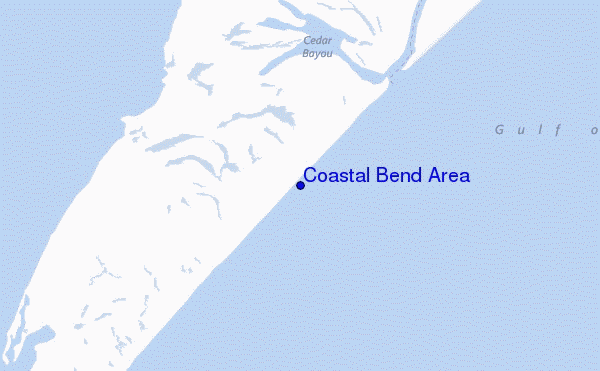 carte de localisation de Coastal Bend Area