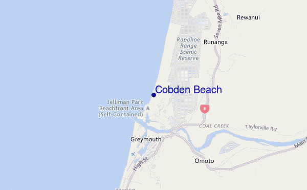 carte de localisation de Cobden Beach